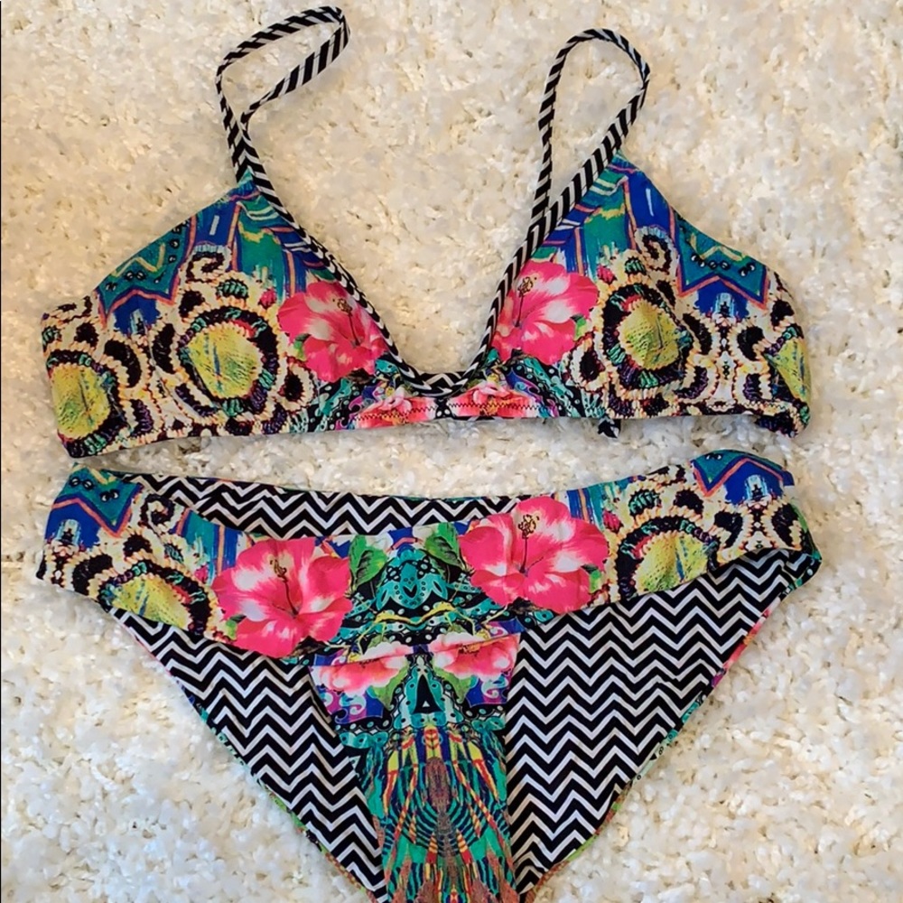 Red Carter Reversible Bikini Size L